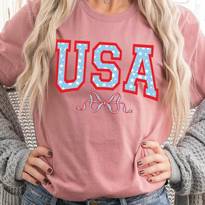 USA Bow Graphic T Shirts