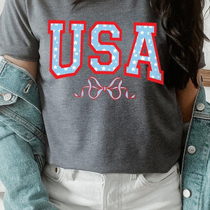 USA Bow Graphic T Shirts