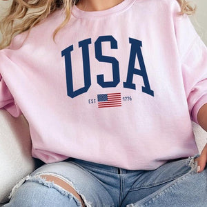 USA Est 1776 Graphic Fleece Sweatshirts