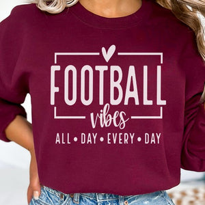 Fall Game Day Football Vibes All Day Sweatshirt