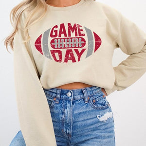 Game Day Football  Graphic Fleece Sweatshirts