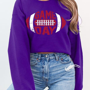 Game Day Football  Graphic Fleece Sweatshirts