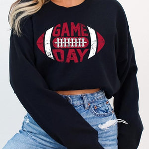 Game Day Football  Graphic Fleece Sweatshirts