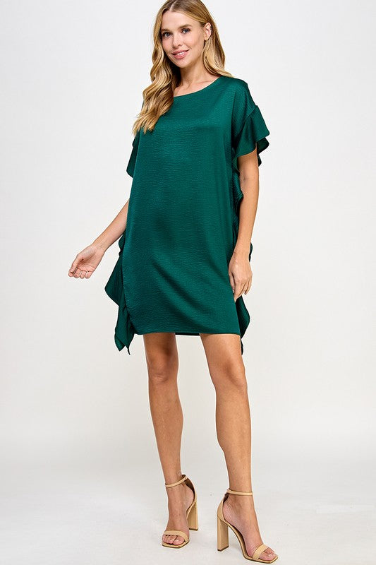 Hunter Solid ruffle dress