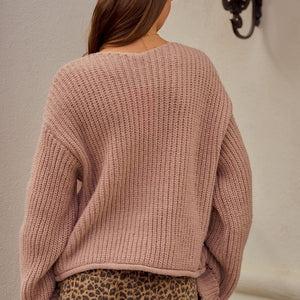 Luxe Vintage Gold Button Front Pocket Cardigan