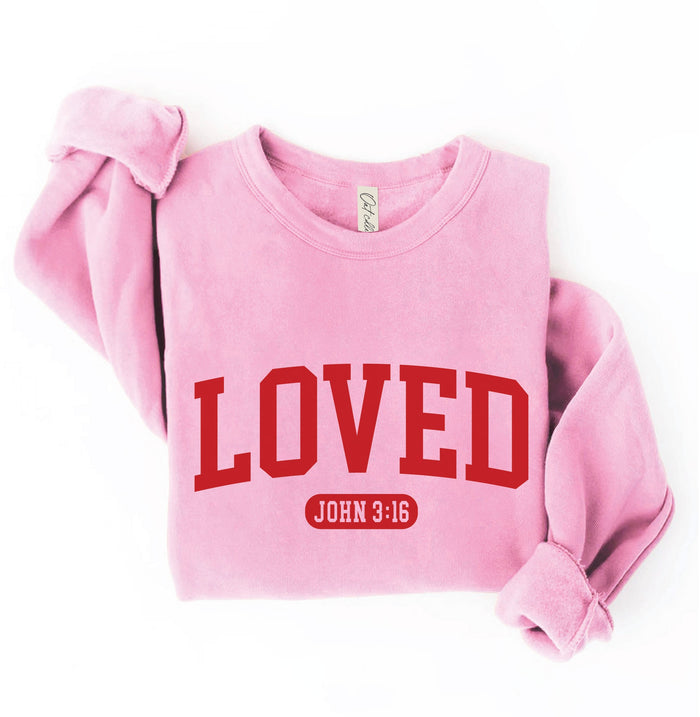 Pink Loved Graphic Sweatshirt