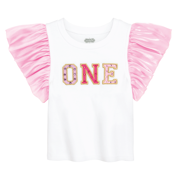 ONE ruffle birthday tee