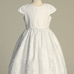 First Communion dress cap sleeve