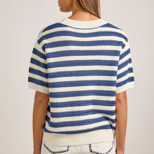 Nautical Stripe Cardigan With Starfish Buttons