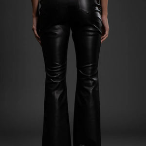 Black Highwaisted faux leather pant