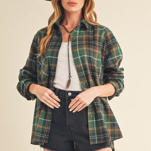 Green flannel shirt