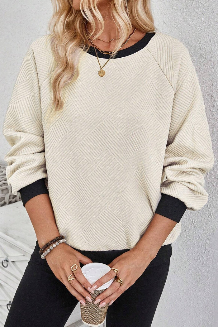 Cream/black sweatshirt