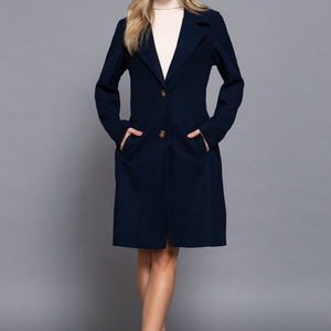 LONG SLEEVE A-LINE LONG COAT