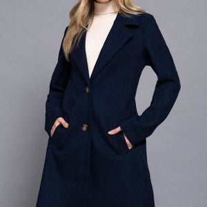 LONG SLEEVE A-LINE LONG COAT