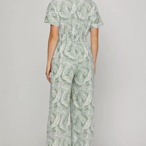 Sage floral jumpsuit