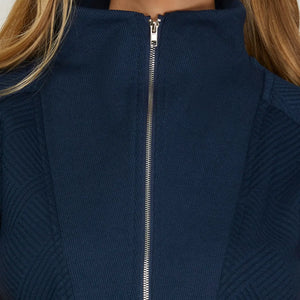 Navy sporty zip dress