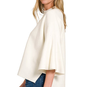 BELL SLEEVE SWEATER, 2 COLORS