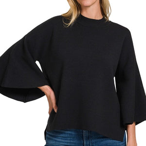 BELL SLEEVE SWEATER, 2 COLORS