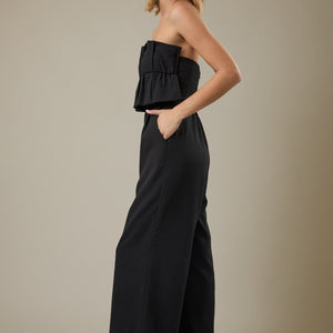 Black Ruffle Bodice Jumpsuit Ruffle Bodice Jumpsuit