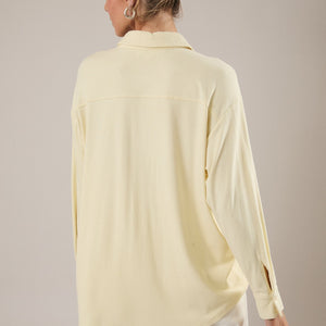 Butter Long Sleeve Button Down Jersey Shirt