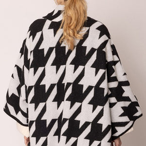 Houndstooth Knit Cardigan