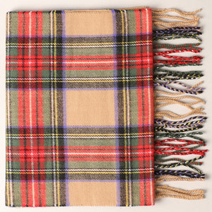 Plaid checked scarf, 8 colors.