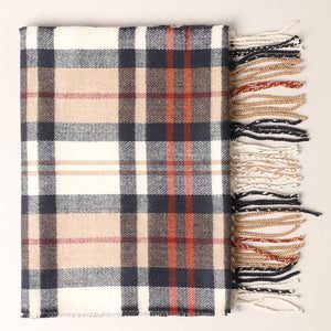 Plaid checked scarf, 8 colors.