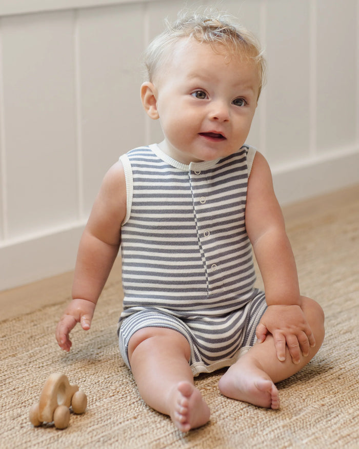 QM Ribbed Henley Romper
