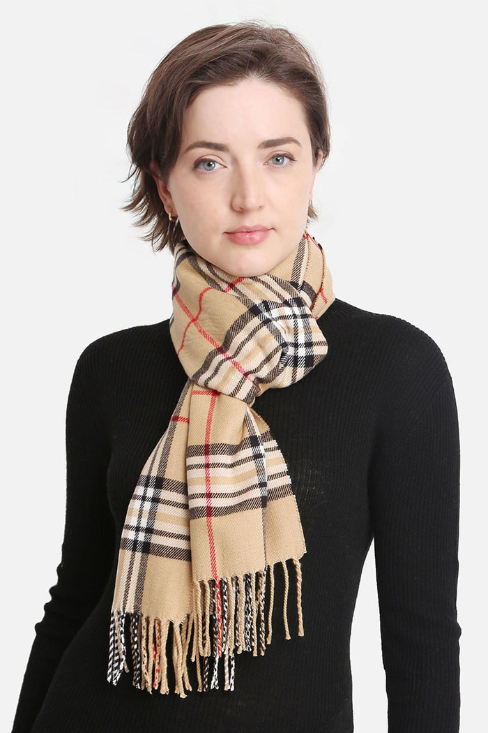 Plaid checked scarf, 8 colors.