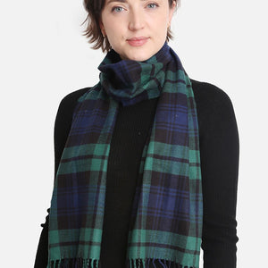 Plaid checked scarf, 8 colors.