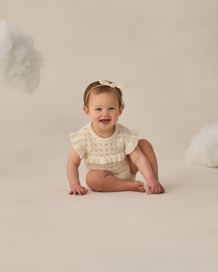 QM Natural Pointelle Romper