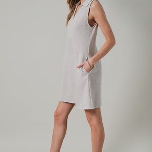 Gray V Neck Dress