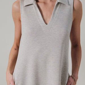 Gray V Neck Dress