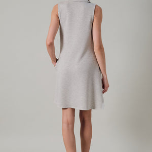 Gray V Neck Dress