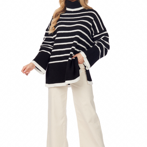 DUNN STRIPED OVERSIZED SWEATER