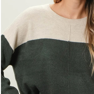 HUNTER CONTRAST KNIT PULLOVER SWEATER