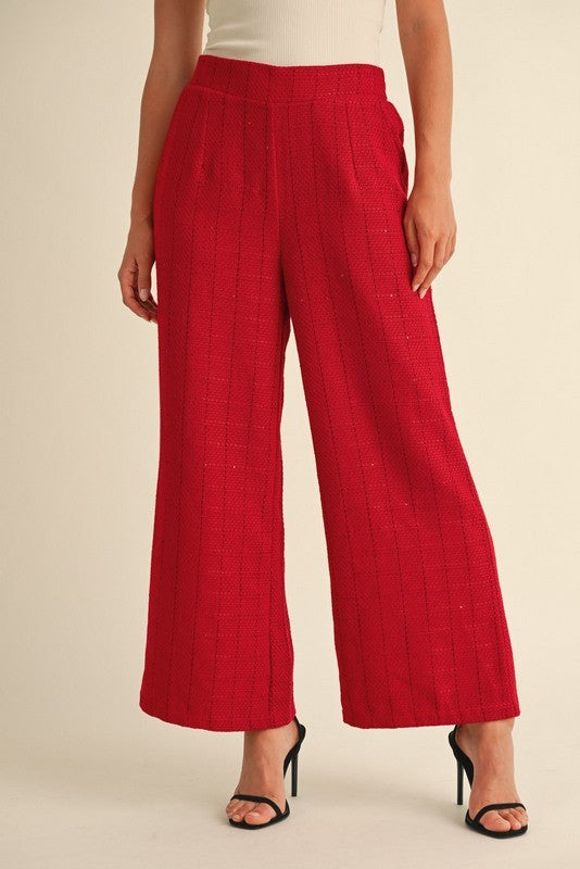 Red Tweed check pants