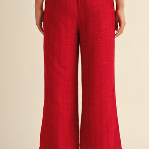 Red Tweed check pants