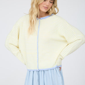 Yellow stripe sweater