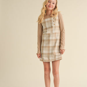 TWEEN KIDS GIRLS PLAID SHEATH DRESS