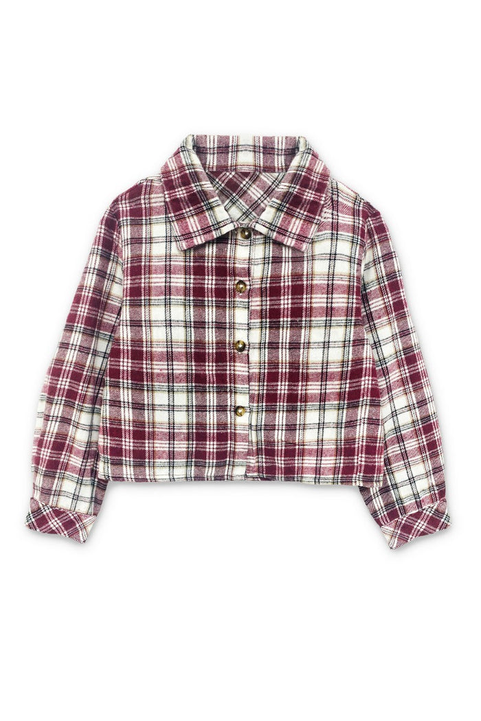 Tween Girl's Button up Flannel Top