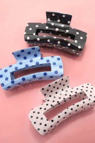 Polka dot hair clip