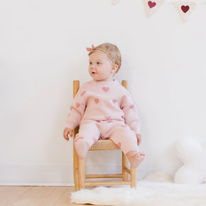 RC Heart knit sweater pant set