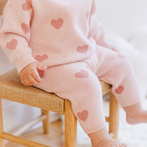 RC Heart knit sweater pant set