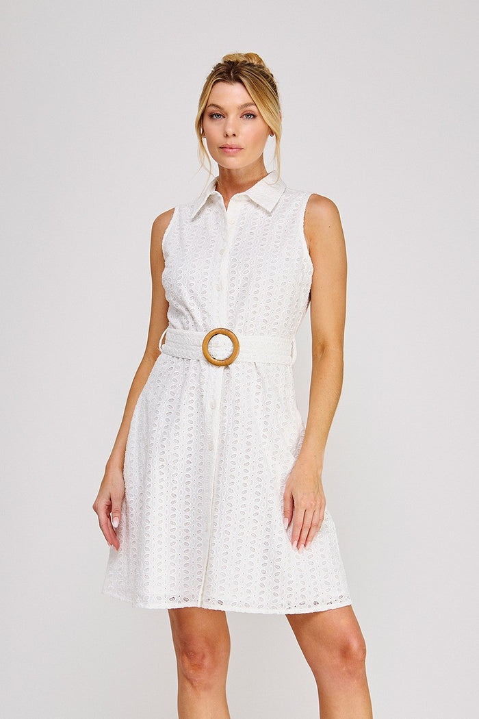 White Button Down Dress