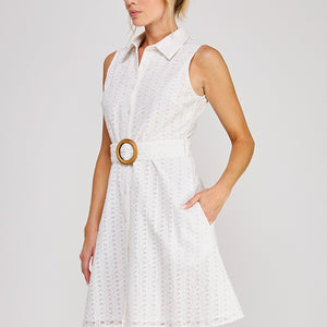 White Button Down Dress