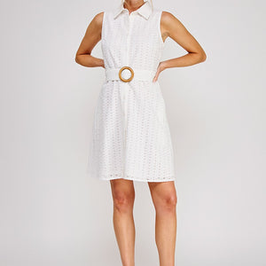 White Button Down Dress