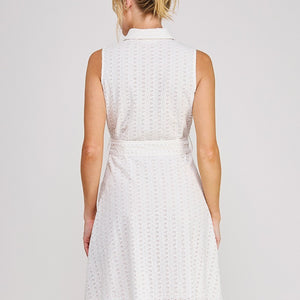 White Button Down Dress