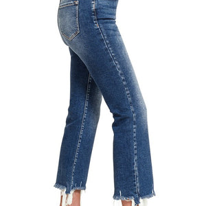 KICK CROP FLARE DENIM PANTS