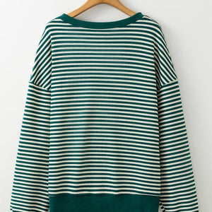 Green striped top